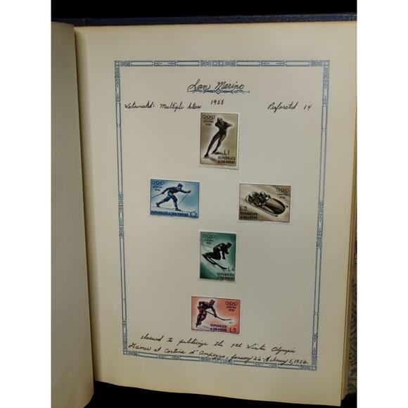 Stamp collector binder with 6 pages of stamps already attached. - Picture 10 of 10